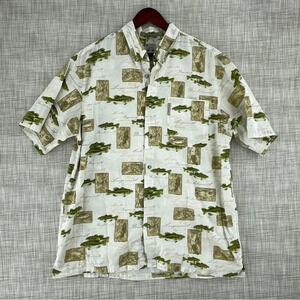 columbia PFG mens size L short sleeve button down shirt 1096